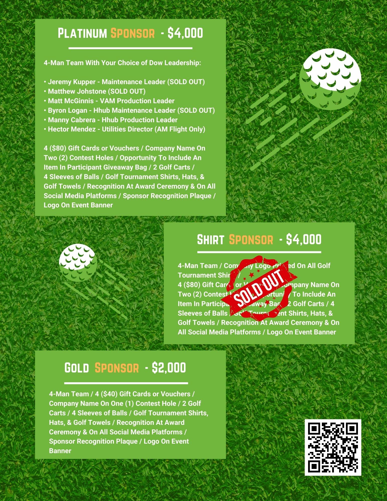 Golf Tournament Sponsor Flyer