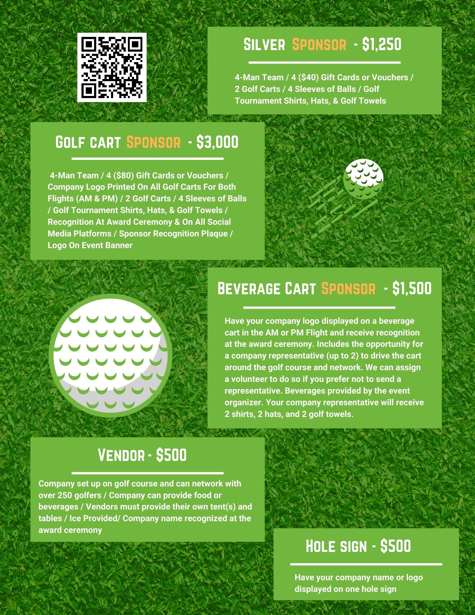 Golf Tournament Sponsor Flyer Page 2
